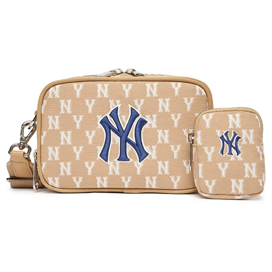 Túi Đeo Chéo MLB Monogram Jacquard Mini Crossbody Bag New York Yankees  3ACRS022N50BKS Màu Đen  ChoCo Sneaker
